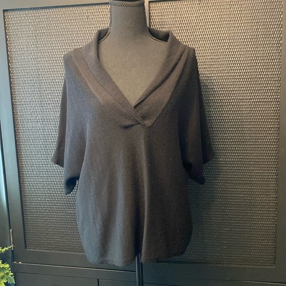 Coldwater Creek Shaw Collar Dolman Elbow Length Sleeve Wool Blend Sweater - Picture 1 of 6